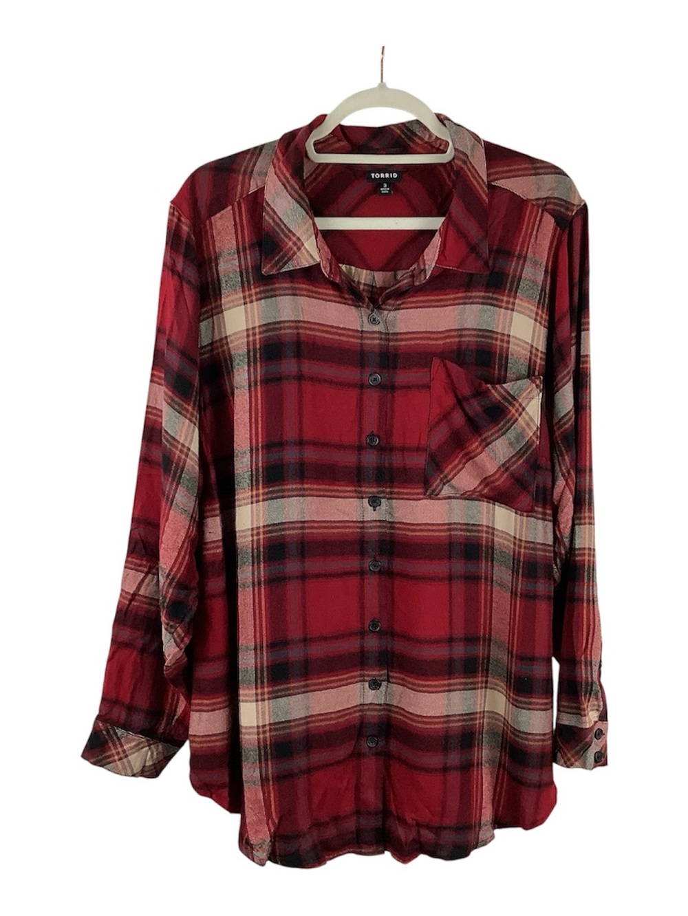 Torrid Plaid Flannel Lizzie Button Up Shirt 3X